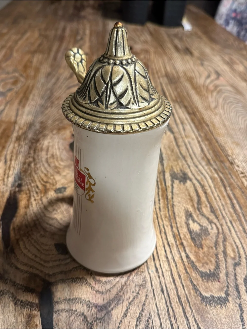 Old Milwaukee America's Light Beer Stein With Lid Vintage Ceramic Made In USA